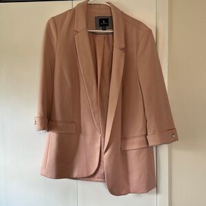 Pink Blazer with Pearl Detail on Sleeves size L